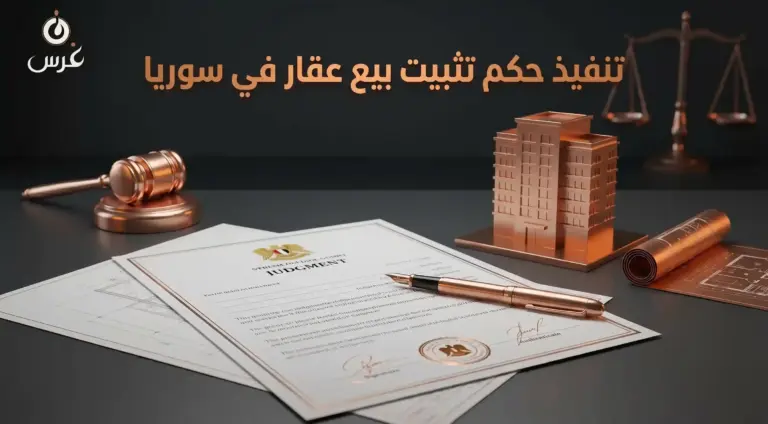 تنفيذ حكم تثبيت بيع عقار في سوريا