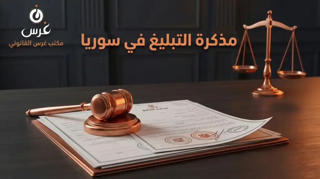 دليلك الشامل حول مذكرة التبليغ في سوريا | الإجراءات والشروط القانونية