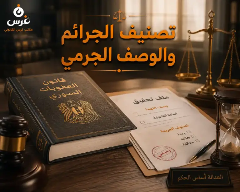 تصنيف الجرائم في القانون السوري