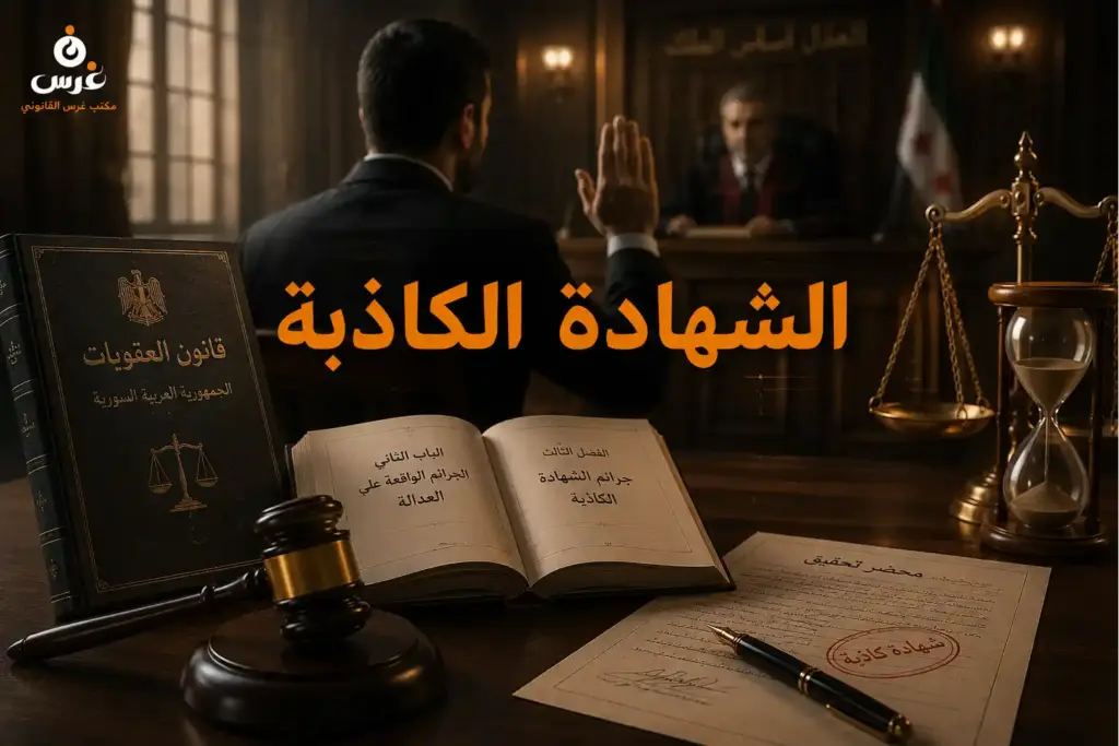 جريمة الشهادة الكاذبة في القانون السوري: الأركان، العقوبة، والاجتهادات