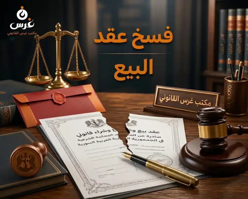 دليلك الاستراتيجي حول دعوى فسخ عقد البيع في سوريا | مكتب غرس