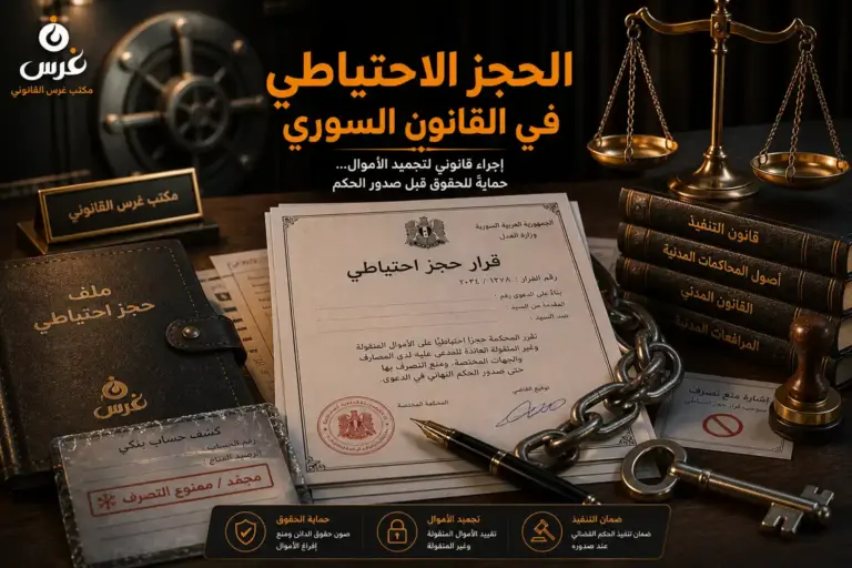 الحجز الاحتياطي في القانون السوري
