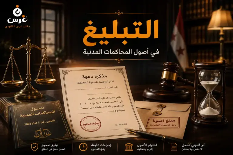 التبليغ في أصول المحاكمات المدنية
