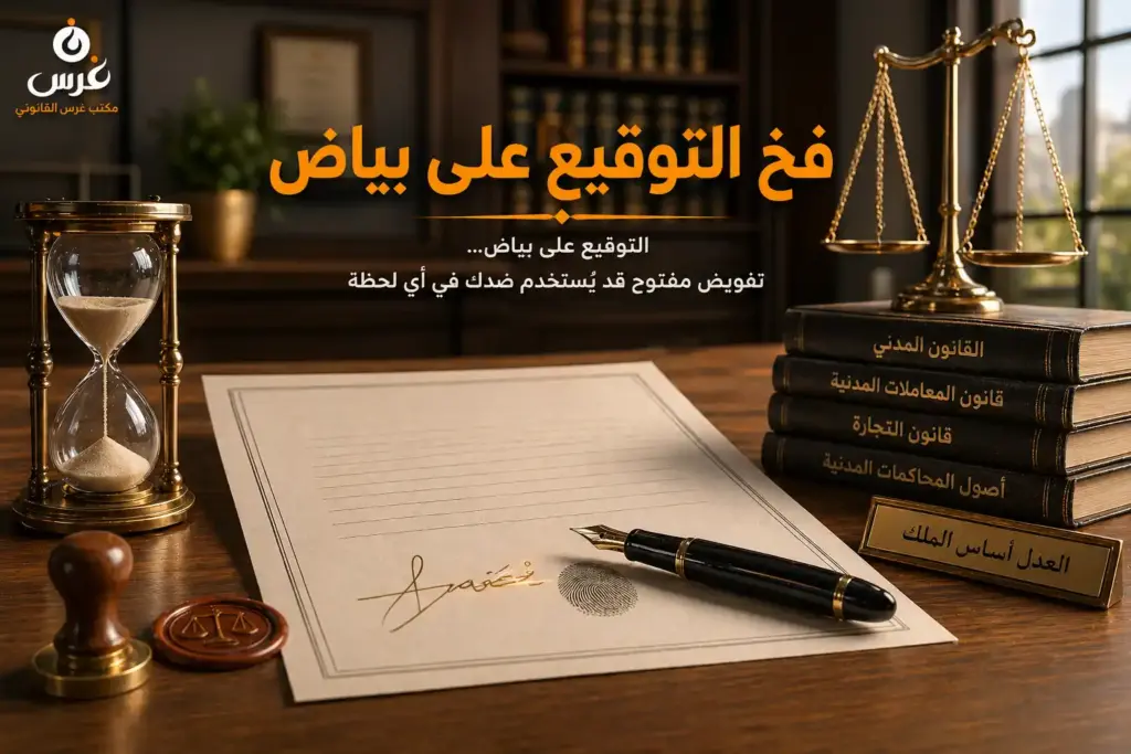 خطير: فخ التوقيع على بياض في القانون السوري وكيف تحمي نفسك | مكتب غرس