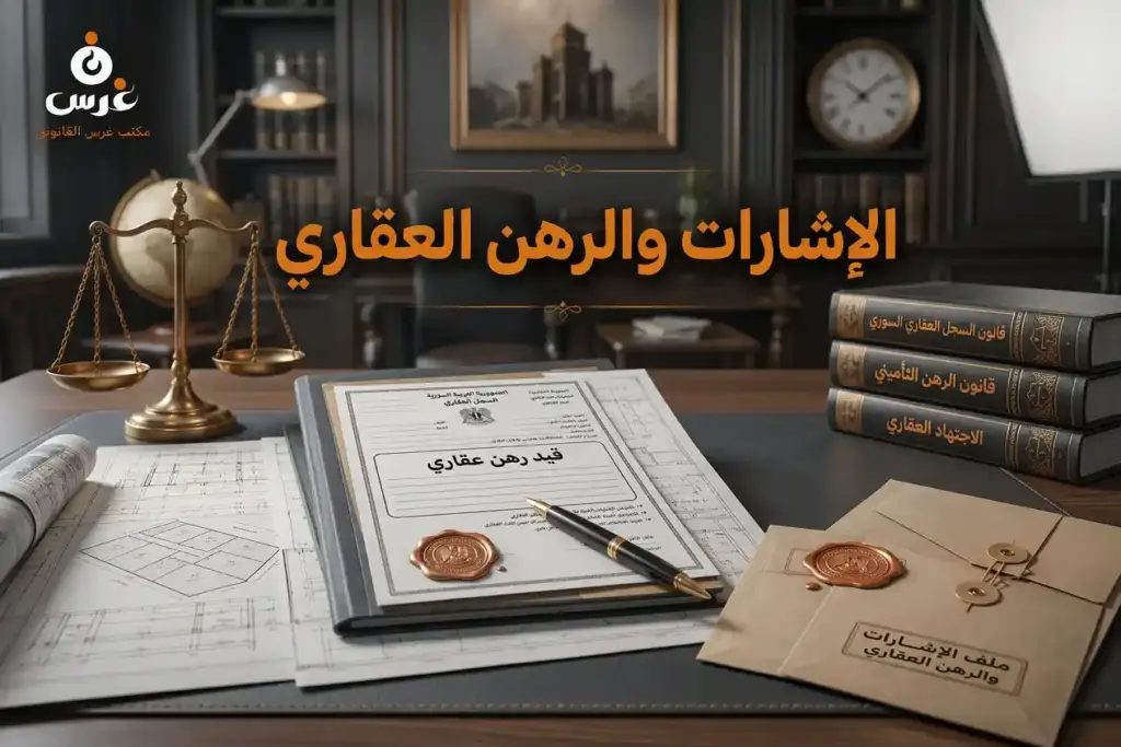 دليلك الشامل لأحكام الإشارات العقارية في سوريا والرهن العقاري