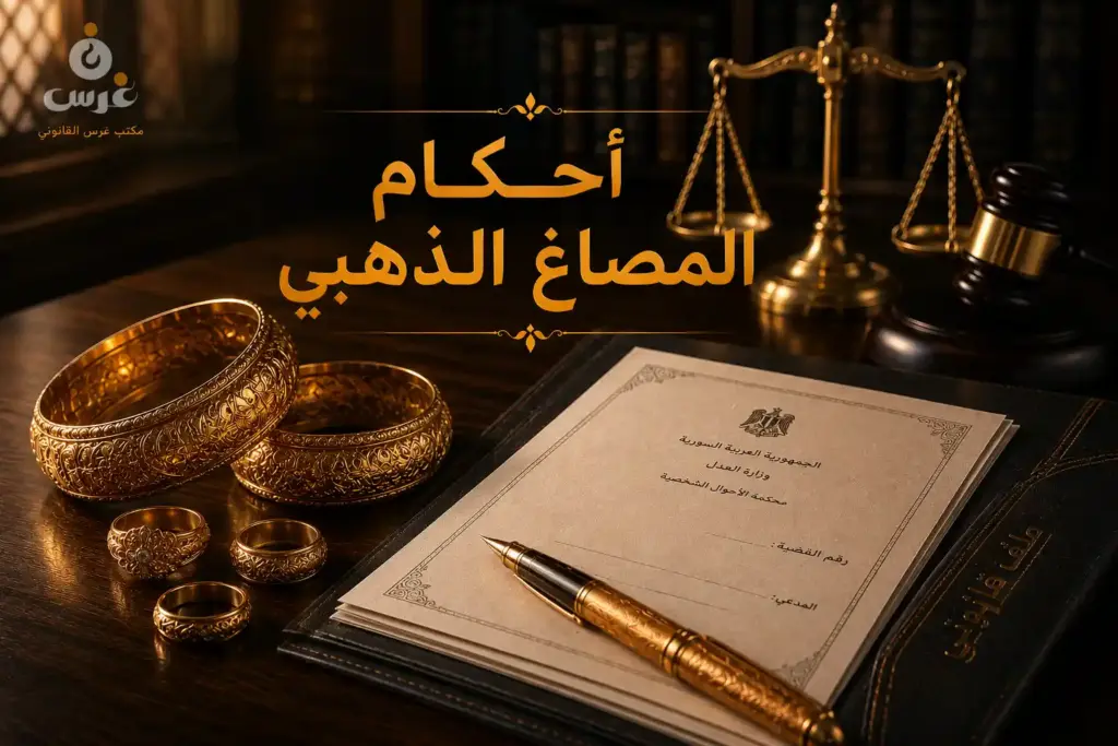 أحكام المصاغ الذهبي في القانون السوري: الدليل القانوني والقضائي الشامل