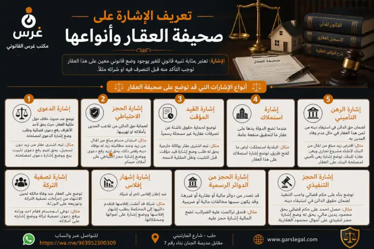إشارة على صحيفة العقار