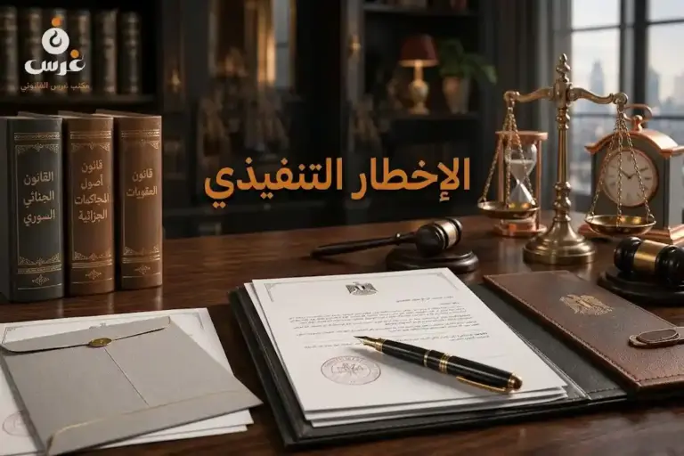 الإخطار التنفيذي في قانون أصول المحاكمات المدنية السوري