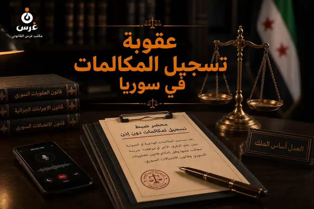 عقوبة تسجيل المكالمات في سوريا: دليل قانوني شامل لعام 2026