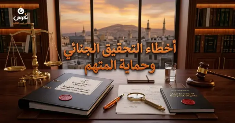 التحقيق الجنائي وحماية المتهم في سوريا