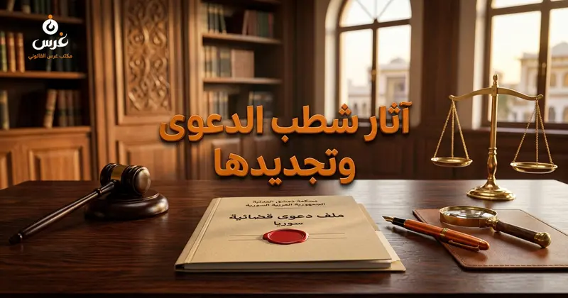 آثار شطب الدعوى في القانون السوري وإجراءات تجديدها