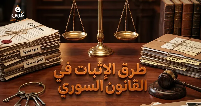 طرق الإثبات في القانون السوري بين القضاء المدني والجزائي