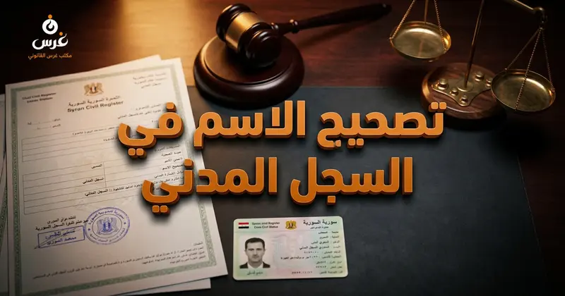 دليل دعوى تصحيح الاسم في السجل المدني في القانون السوري الإجراءات وصيغة الدعوى