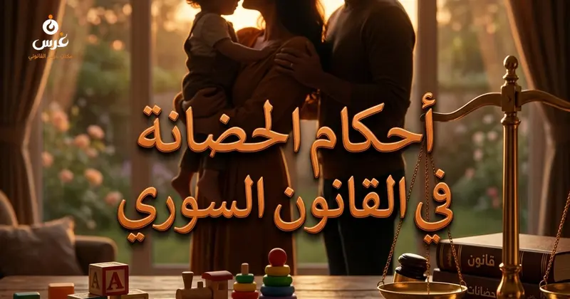 أحكام الحضانة في القانون السوري شروطها ومدتها وحالات سقوطها