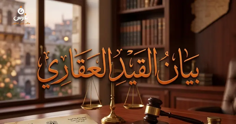 بيان القيد العقاري وإخراج القيد في القانون السوري البيانات والاستخدامات