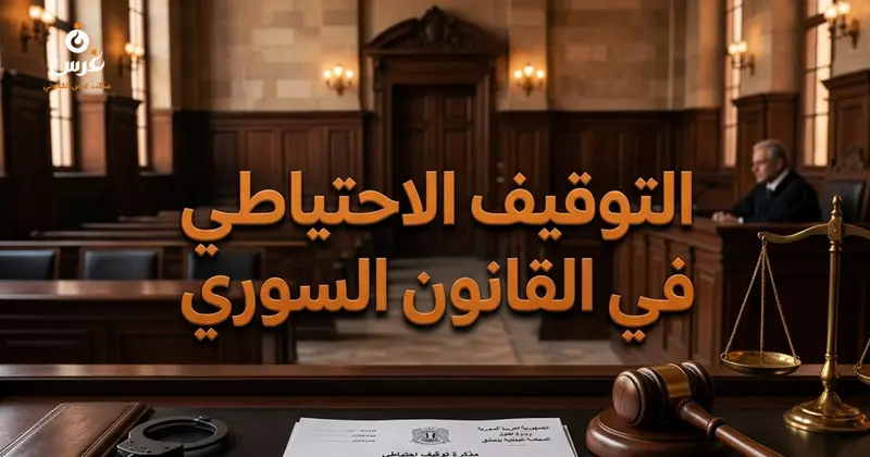 التوقيف الاحتياطي في القانون السوري شروطه ومبرراته وأصول إصداره