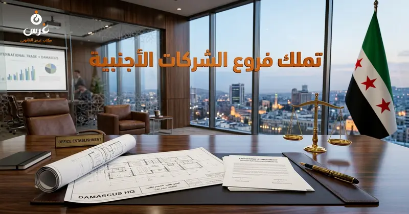 شروط تملك فروع ومكاتب تمثيل الشركات الأجنبية للعقارات في القانون السوري