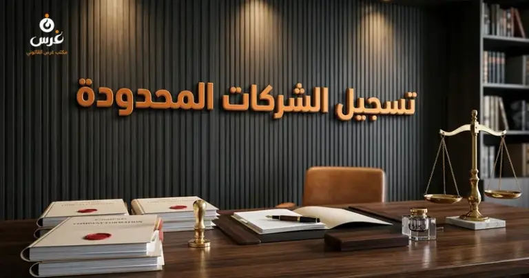 صورة توضيحية حول تسجيل شركة محدودة المسؤولية في السجل التجاري — مكتب غرس القانوني