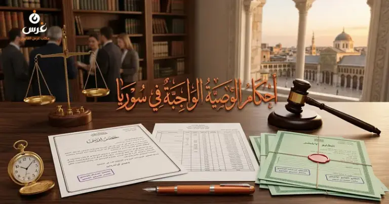 صورة توضيحية حول أحكام الوصية الواجبة في سوريا — مكتب غرس القانوني