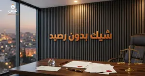 صورة توضيحية حول شيك بدون رصيد في القانون السوري — مكتب غرس القانوني