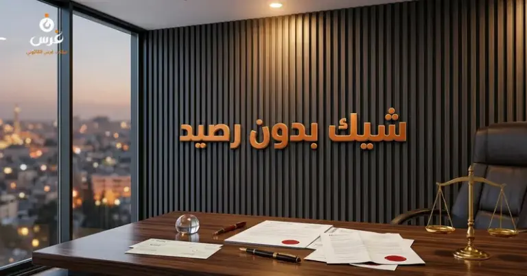 صورة توضيحية حول شيك بدون رصيد في القانون السوري — مكتب غرس القانوني