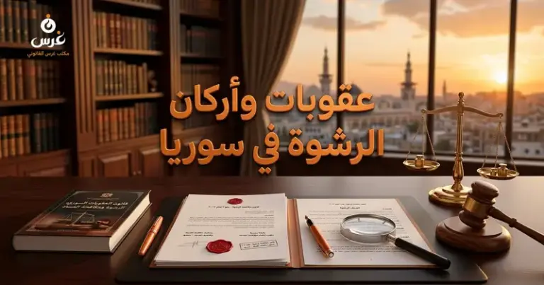 صورة توضيحية حول جرم الرشوة في القانون السوري — مكتب غرس القانوني