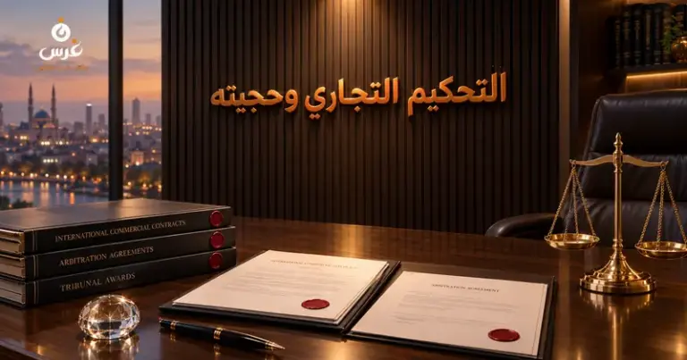 صورة توضيحية حول التحكيم التجاري في سوريا — مكتب غرس القانوني