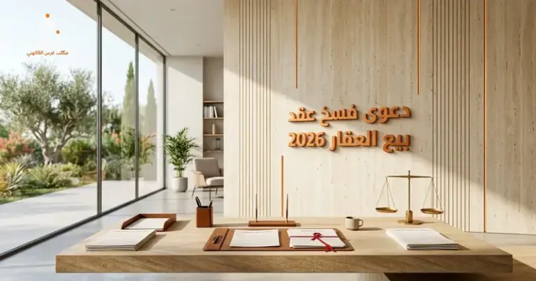 صورة توضيحية حول دعوى فسخ عقد بيع العقار في القانون السوري 2026 — مكتب غرس القانوني