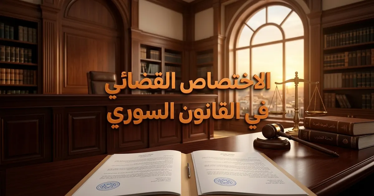 الاختصاص القضائي في القانون السوري أنواعه وقواعده وآثاره على سير الدعوى 2026